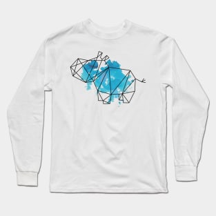 Geometric hippo Long Sleeve T-Shirt